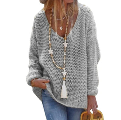 Cozy V-Neck Knit Sweater Frugal Finds Galore