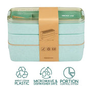 3-in-1 Bento Box Set with Utensils and Dividers Frugal Finds Galore