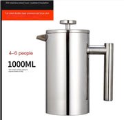 Stainless Steel Double-Layer French Press Coffee Pot Frugal Finds Galore