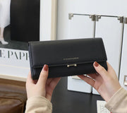 Women's Long Suede Wallet - Clutch Purse Frugal Finds Galore
