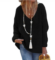 Cozy V-Neck Knit Sweater Frugal Finds Galore