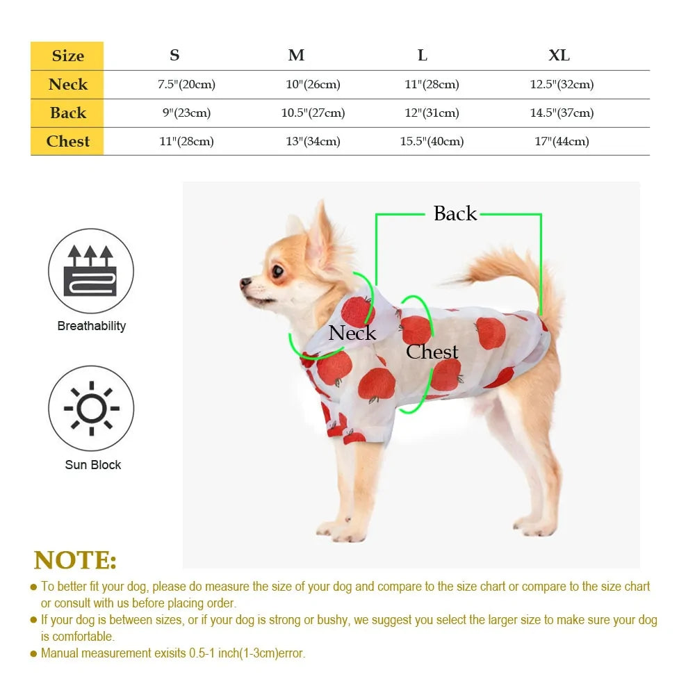 Dog Sun Protection Hoodie