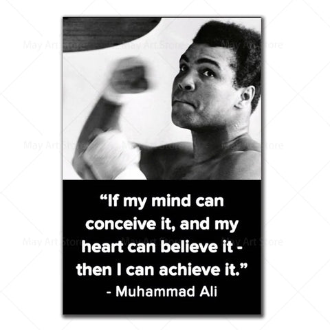 Inspirational Boxing Quote Canvas Wall Art Frugal Finds Galore