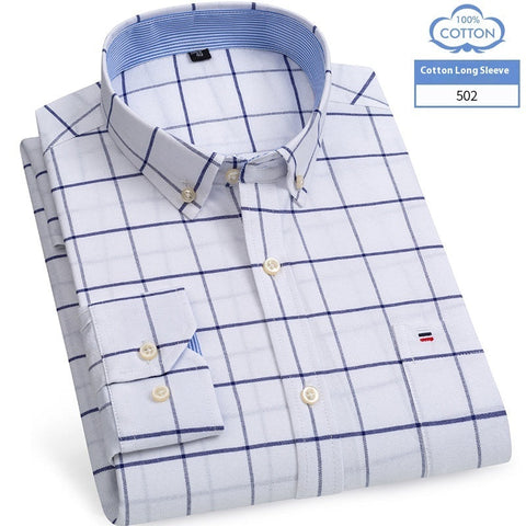 Men's Long-sleeved Cotton Shirt Business Casual Slim-fitting Shirt Frugal Finds Galore