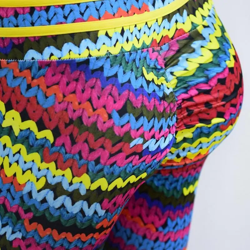 Leggings multicolores de tendencias vibrantes