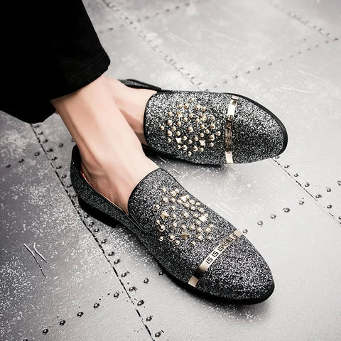 Men's Diamond Rhinestones Loafers Frugal Finds Galore