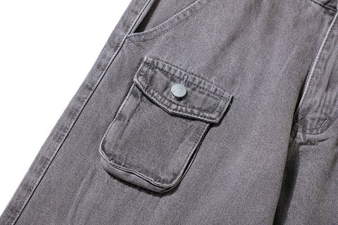 Retro Hip Hop Multi-pocket Cargo Pants Male Frugal Finds Galore