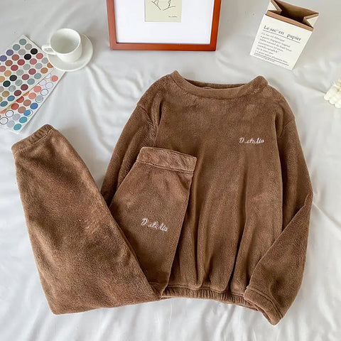 Winter Soft Velvet Pajamas Set Frugal Finds Galore