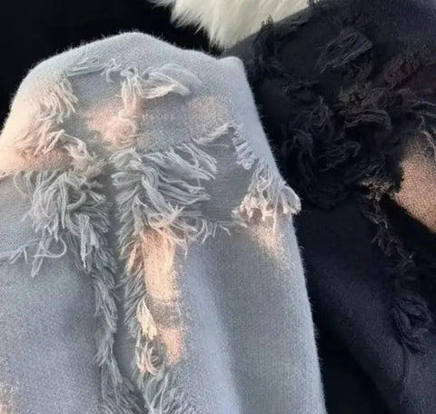 Autumn And Winter Ripped Sweater Frugal Finds Galore