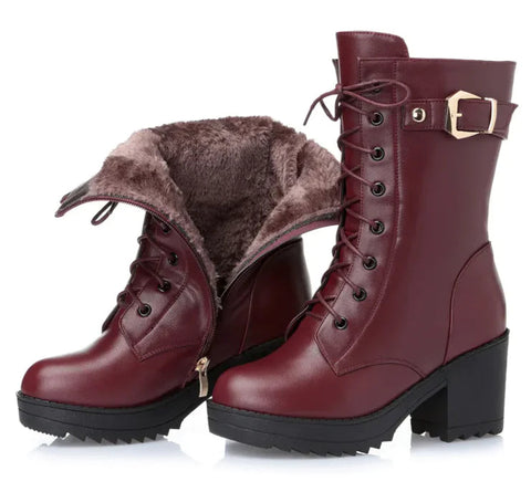 Women's Cotton-Lined Leather Martin Boots Frugal Finds Galore