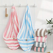Coral Fleece Microfiber Hair Drying Towel and Shower Cap Frugal Finds Galore