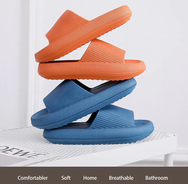 Sandalias cómodas con almohadas antideslizantes, pantuflas ultra suaves, calzado para exteriores para el hogar en la nube