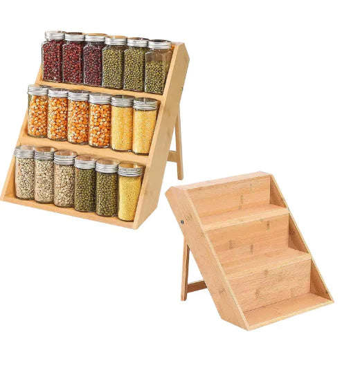 Wood Seasoning Rack Display Shelf