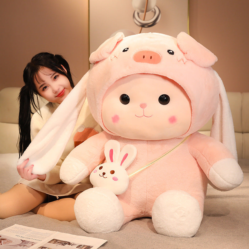Cute Rabbit Doll Pillow Plush Toy Girl