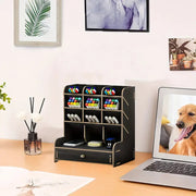 Multi-Functional Wooden Desk Organizer with Drawer Frugal Finds Galore
