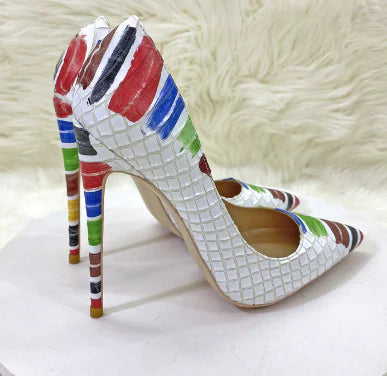 Fashionable Pointed Toe Color Block High Heels Frugal Finds Galore