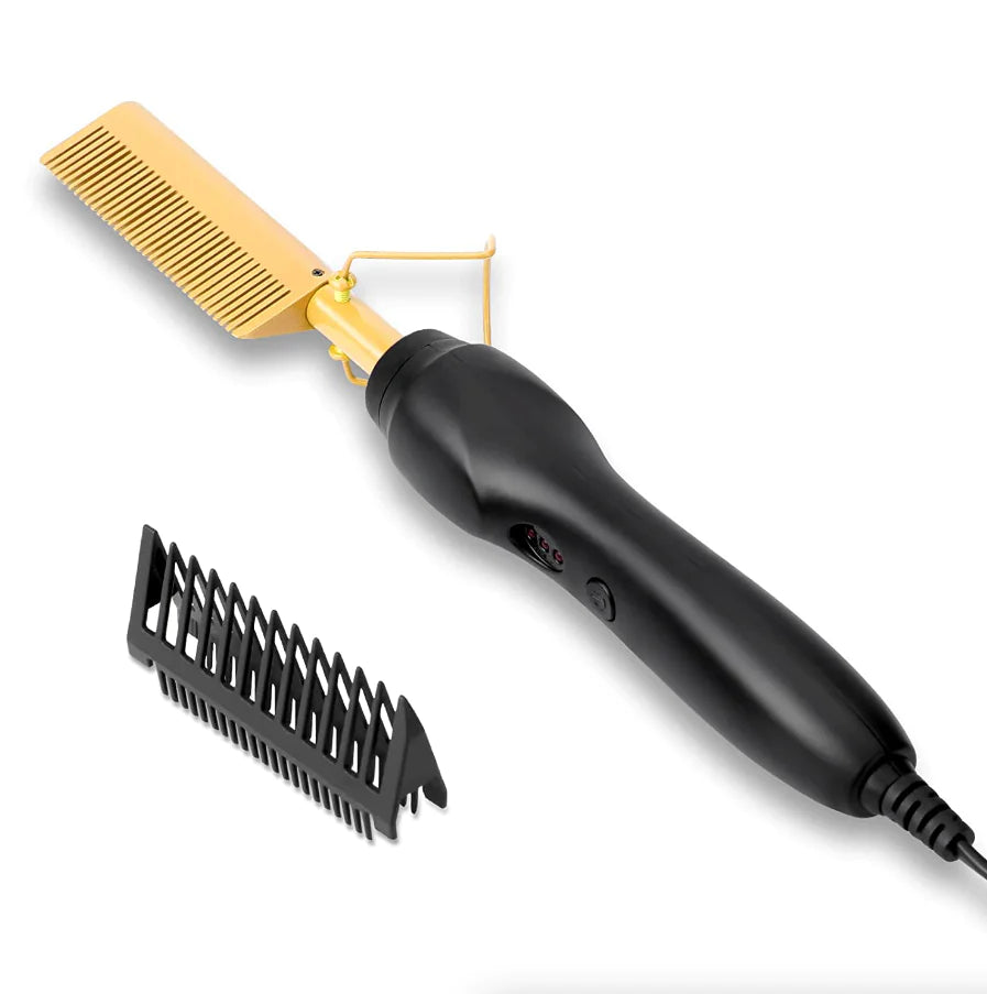 Electric Hair Straightening Heat Hot Comb Press