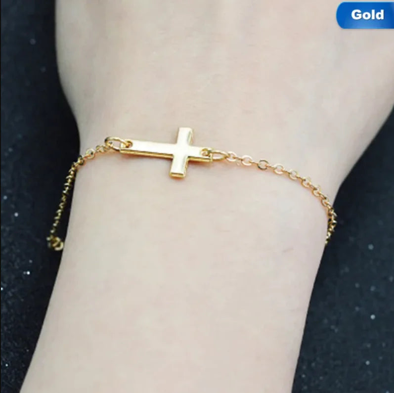 Stainless Steel Cross Bracelet