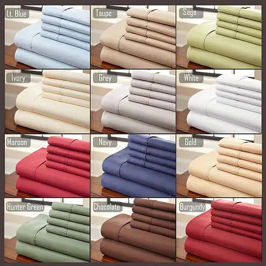 6-Piece Luxury Soft Bamboo Bed Sheet Set