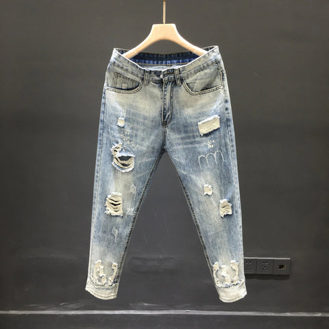 Ripped Cropped Jeans Pants Frugal Finds Galore