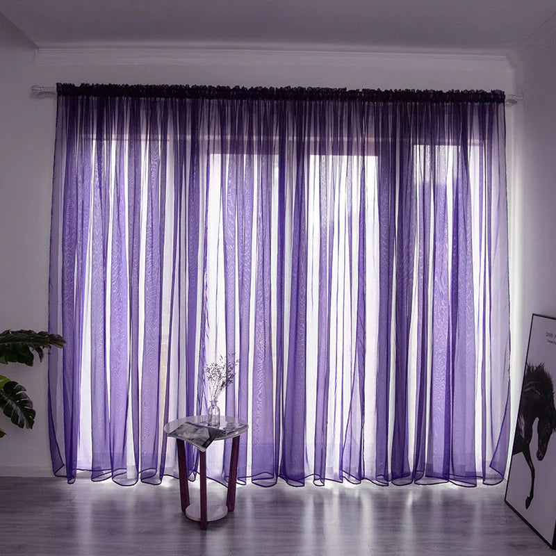 Solid Color Gauze Curtain