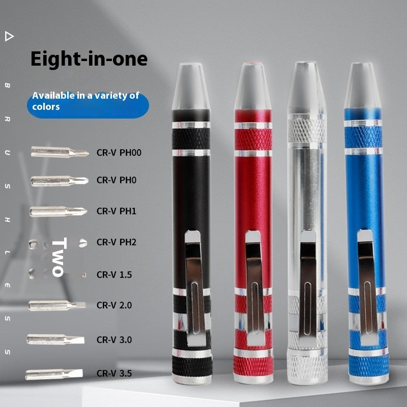 8 In 1 Screwdriver Batch Suit Aluminum Alloy Pen Type Pen Manual