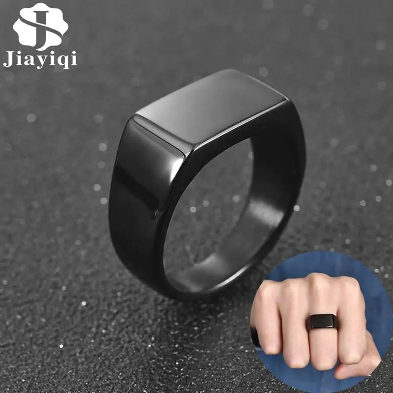 Men's Square Charm Ring