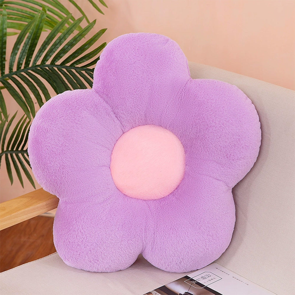 Circular Flower Cushion With Soft Nap -  Plush Gift For Office, Classroom, Couch, Bedroom Floor Decor