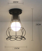 Vintage Black Iron Cage Ceiling Lamp for Home Lighting Frugal Finds Galore