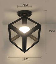 Vintage Black Iron Cage Ceiling Lamp for Home Lighting Frugal Finds Galore