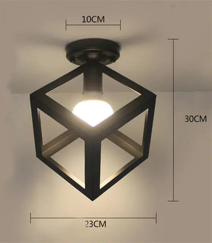 Vintage Black Iron Cage Ceiling Lamp for Home Lighting Frugal Finds Galore