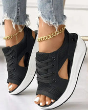 Women's Open Toe Sneakers with Cut Out Design Frugal Finds Galore