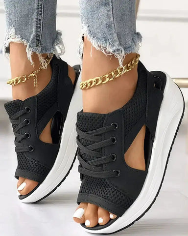 Women's Open Toe Sneakers with Cut Out Design Frugal Finds Galore