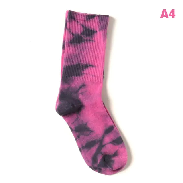 Women Tie-Dye Tube Socks