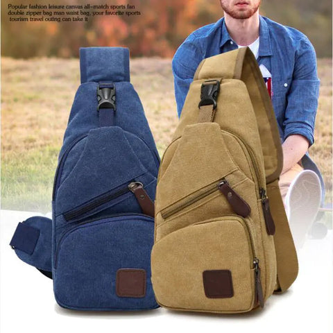 Canvas Crossbody Bag for Men - Trendy Chest Bag Frugal Finds Galore
