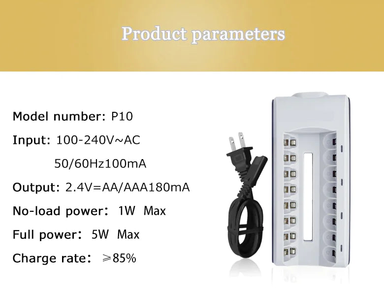 8 Slot Battery Charger