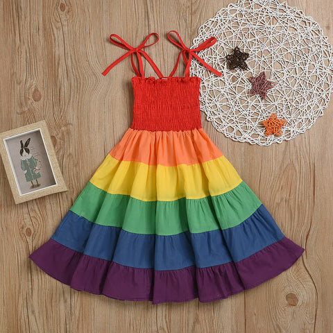 Rainbow Stripe Skirt Dress Frugal Finds Galore