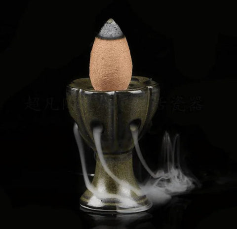 Ceramic Lotus Column Incense Burner Frugal Finds Galore