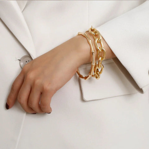 Glossy Chain Bracelet Set Frugal Finds Galore