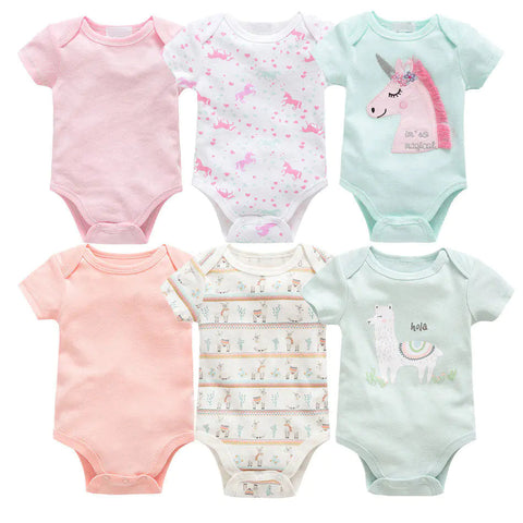 Baby Onesie Set, 6 Pieces Short Sleeve Outfit Frugal Finds Galore