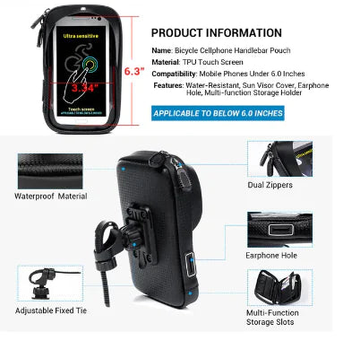 Waterproof Bicycle Phone Mount