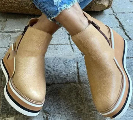 Autumn-Winter Side Zipper Shoes