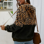 Soft Leopard PrintFur Hoodie Coat Frugal Finds Galore