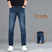 New Slim Fit Youth Casual Straight-leg Cotton Jeans Men Frugal Finds Galore