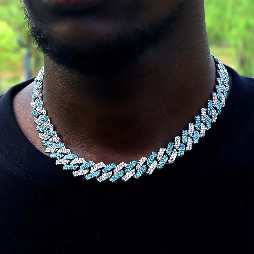 Rhinestones Paved Cuban Necklace