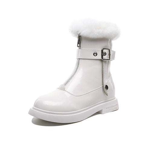 Shiny rabbit fur snow boots Frugal Finds Galore