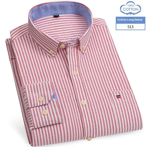 Men's Long-sleeved Cotton Shirt Business Casual Slim-fitting Shirt Frugal Finds Galore