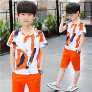 Middle-aged Children's Summer Sports Two-piece Children's Clothing Frugal Finds Galore