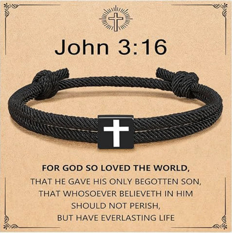 Milan Rope Braided Cross Bracelet Frugal Finds Galore