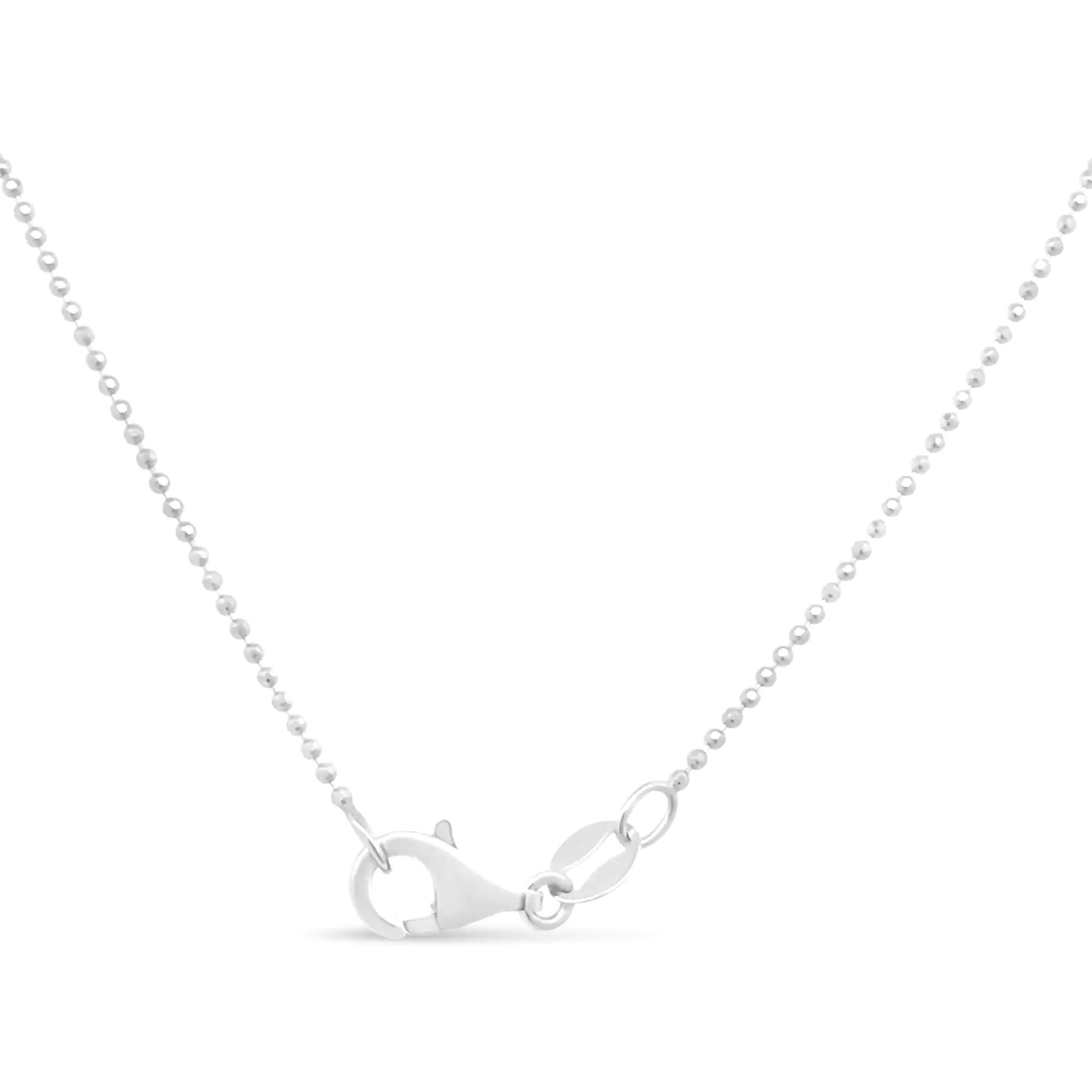 Sterling Silver 0.7mm Slim and Dainty Unisex 18" Inch Ball Bead Chain Necklace